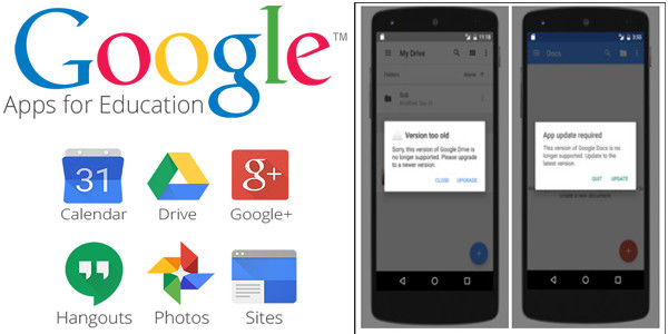 Google Suite-n eguneraketa