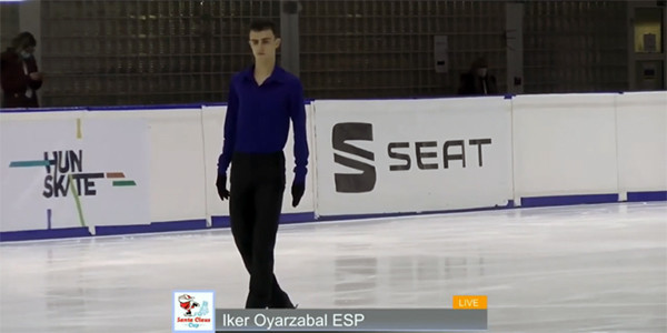 Iker Oyarzabalek urrezko domina lortu du patinaje artistikoko estatuko txapelketan