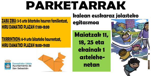 Parketarrak, actividades en euskara para niños